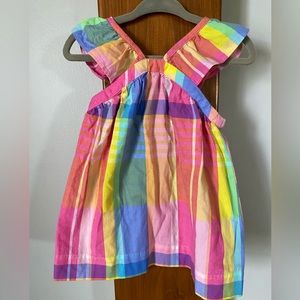 NWT Baby Gap 6-12 months Colorful Baby Girl Plaid Dress